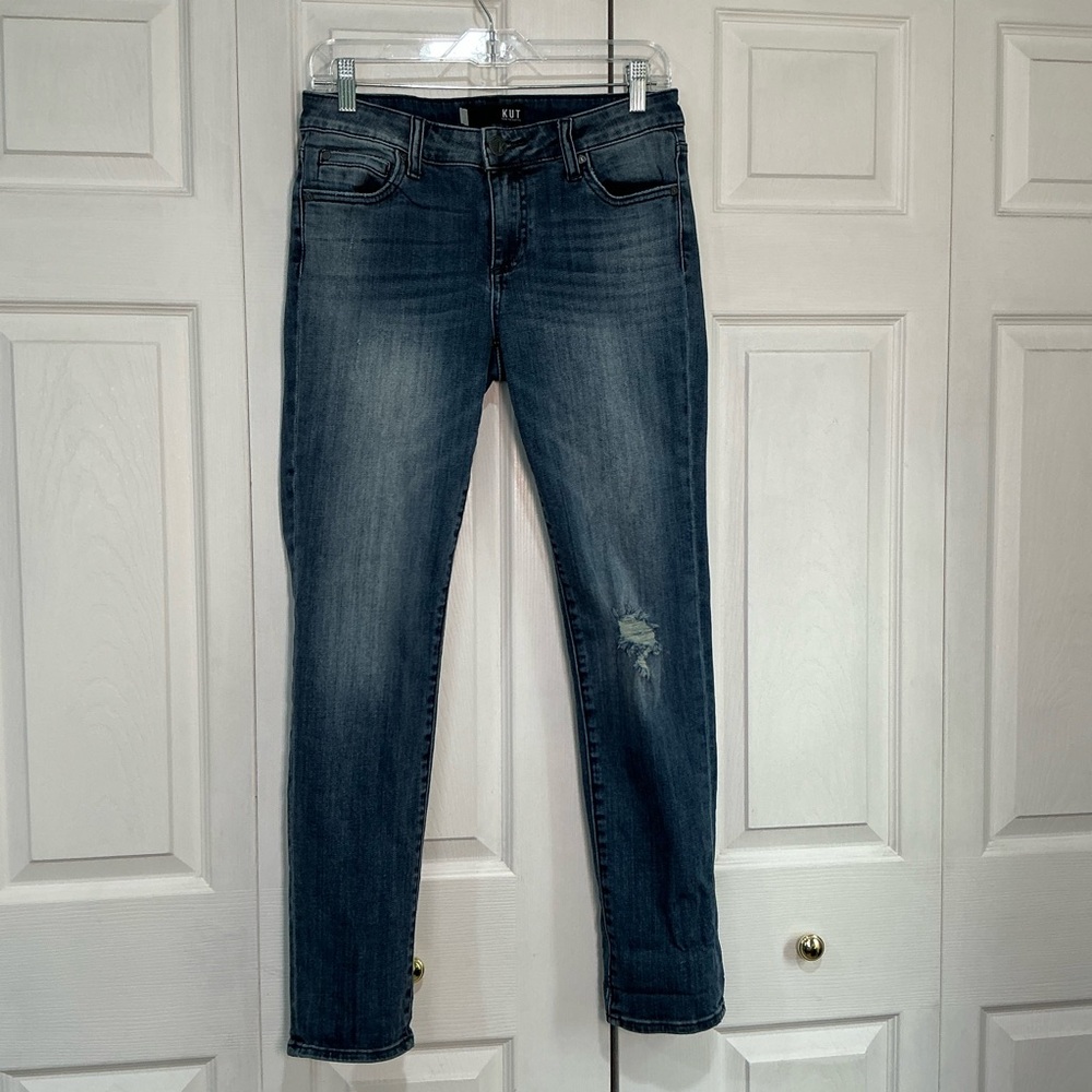 🌷 Kut From The Cloth Catherine Boyfriend Blue Distressed Denim Jeans - 2 / 26